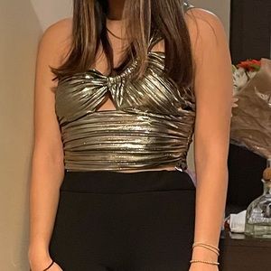 Zara metallic top